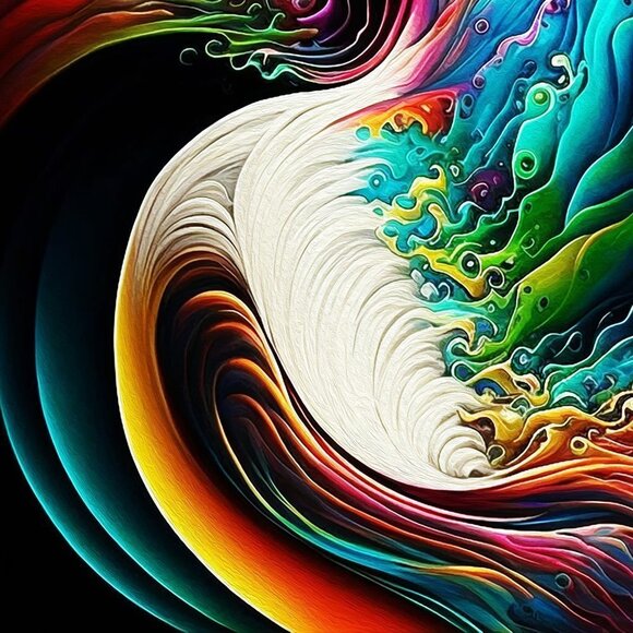 Colorful Art Watercolor Oil‎ Painting Framed Art Print - Picture 7 of 11